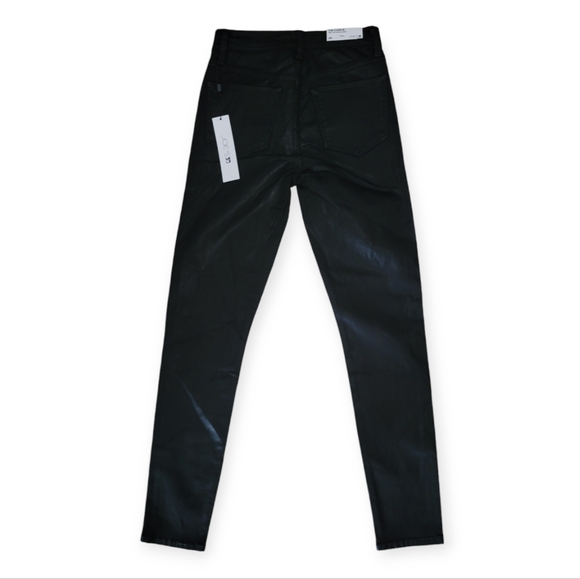 Joe's The Charlie High Rise Skinny Ankle/ Coated/ Black - Picture 4 of 14